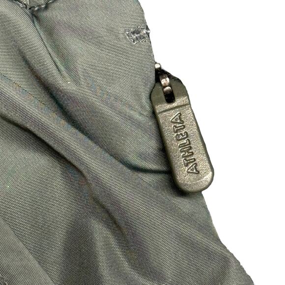 Athleta Pant Triumph Hybrid Crop Women's SZ M Athleisure Pull On Green Pockets - Picture 11 of 13